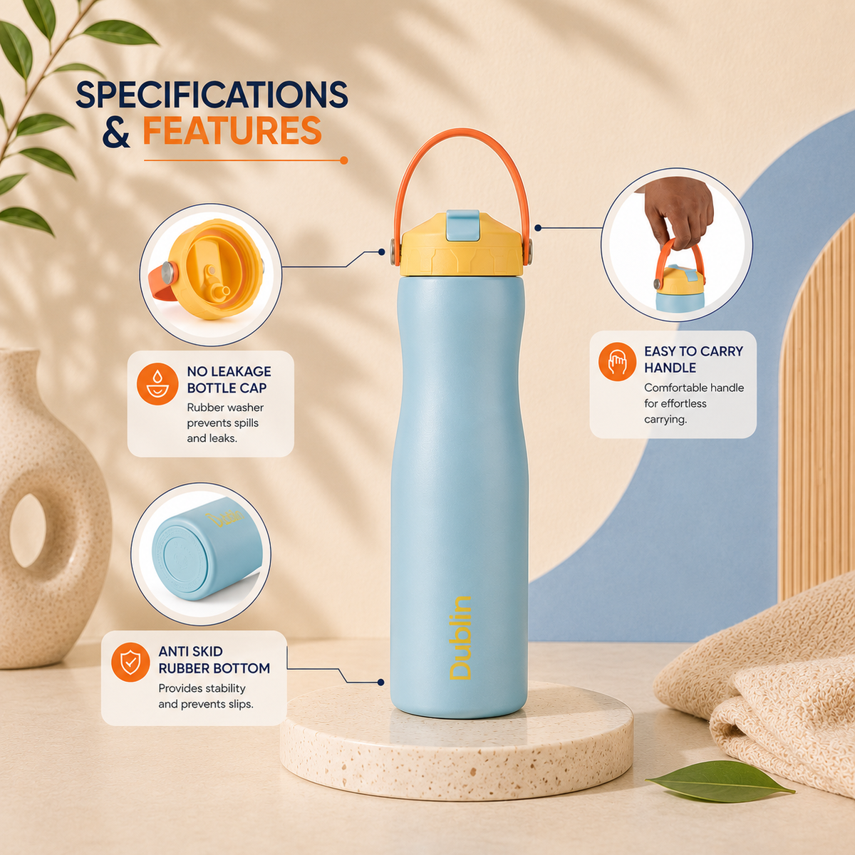VACUUM BOTTLE FANCY 950 SS DBN-2305 950ML