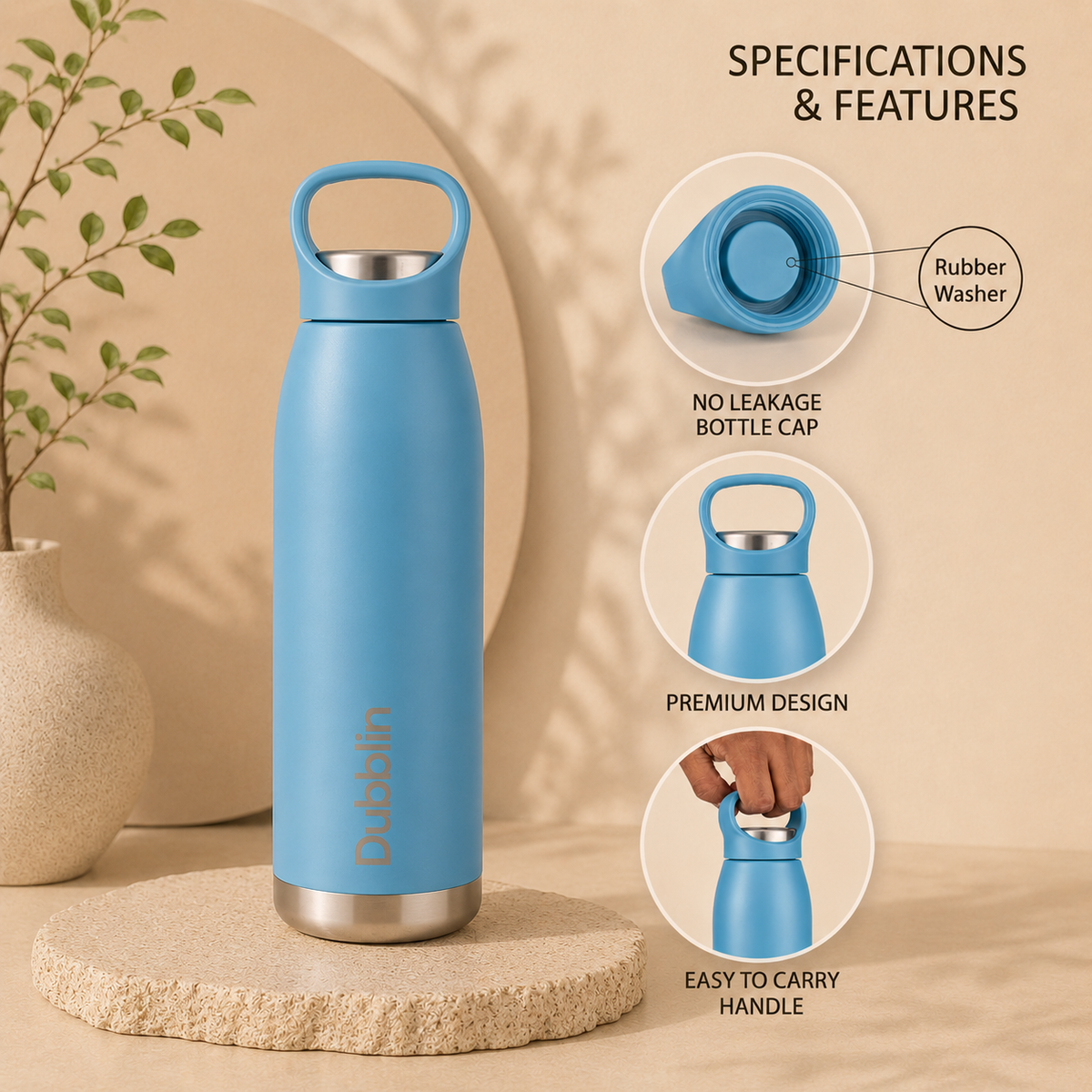 VACUUM BOTTLE HIKER 1000 SS DBN-2316 1000ML