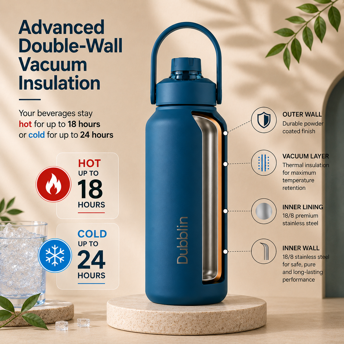 VACUUM BOTTLE JUMBO DBN-1959 1800ML