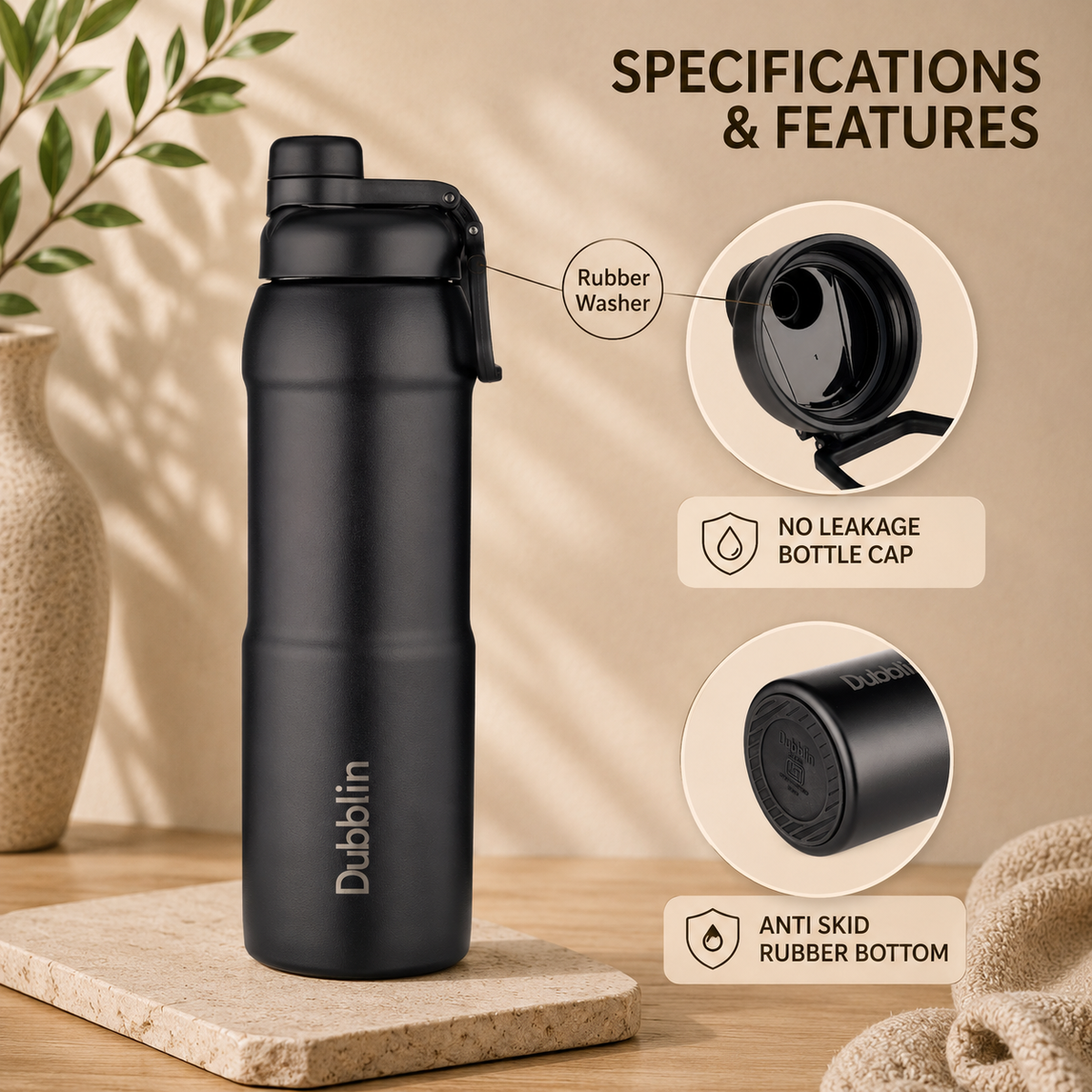 VACUUM BOTTLE CREST 900 SS DBN-2307 900ML