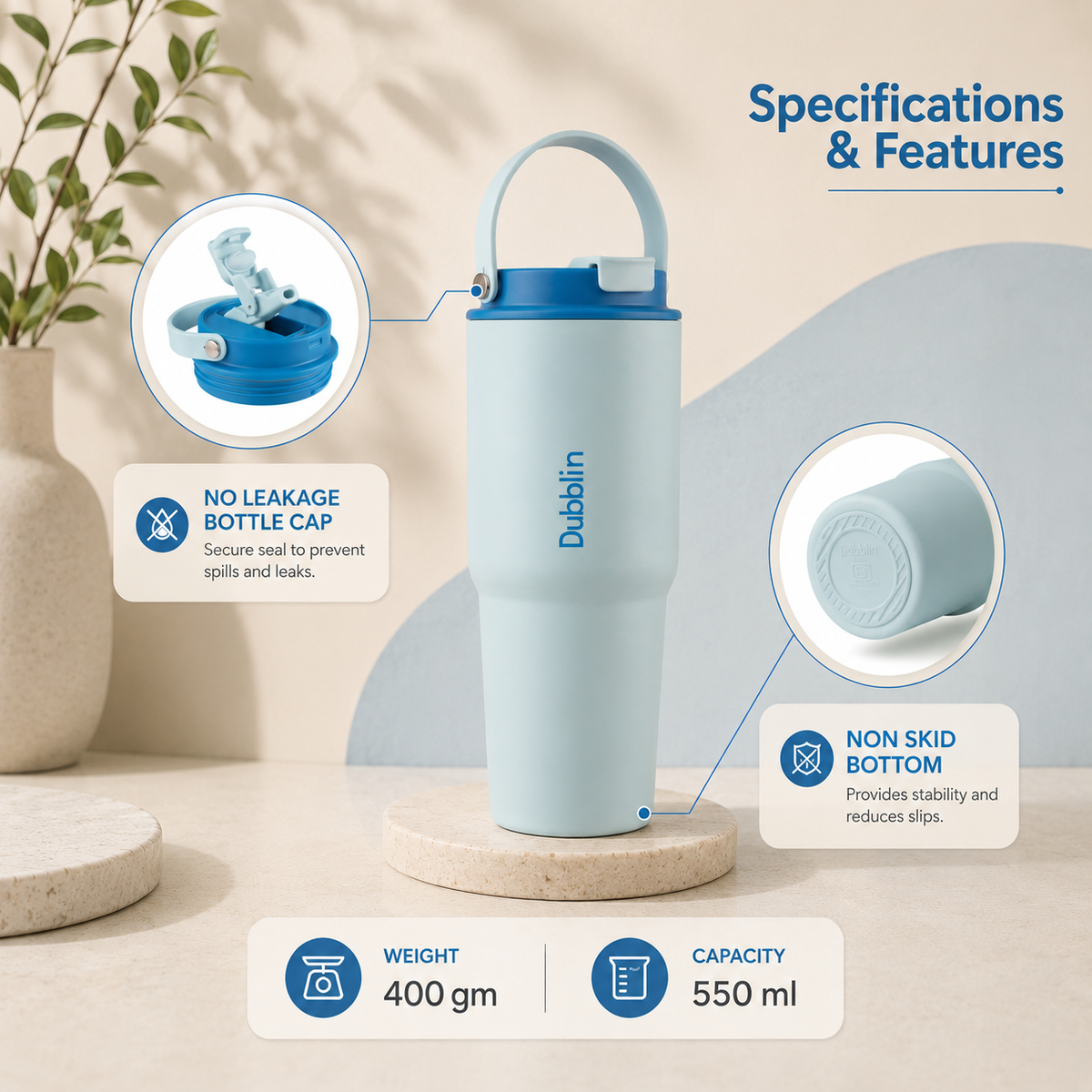 VACUUM BOTTLE CRAZE 550 DBN-2323 550ML