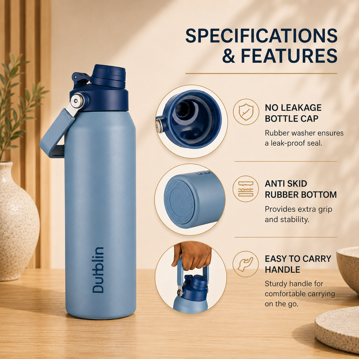 VACUUM BOTTLE DRUM 1050 DBN-2301 1050ML