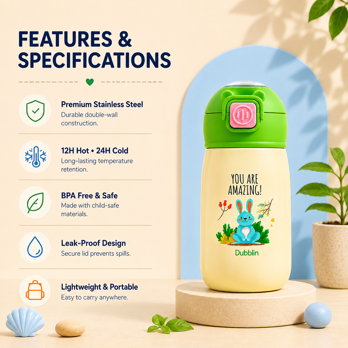 VACUUM BOTTLE BABY 320 DBN-2040 320ML