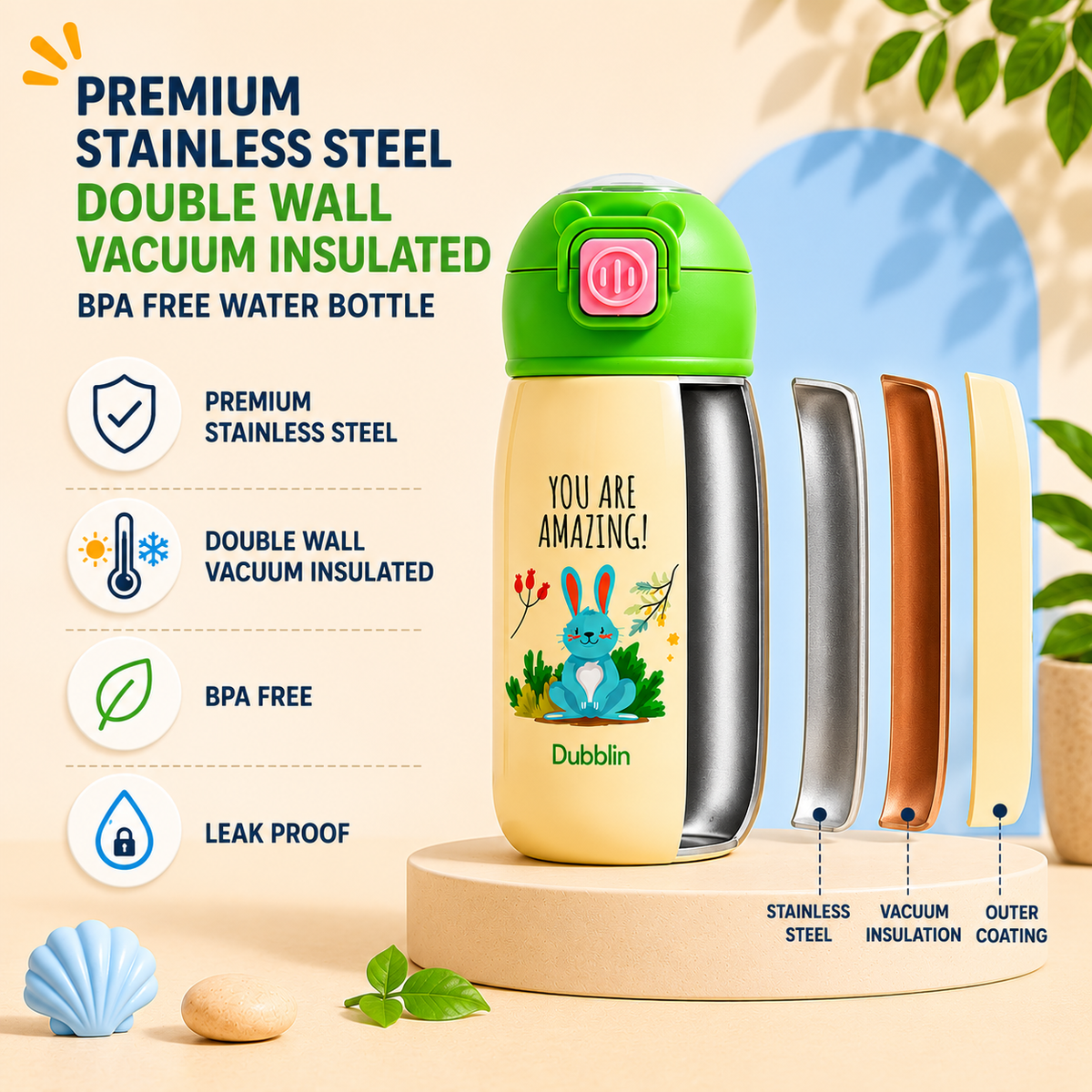 VACUUM BOTTLE BABY 320 DBN-2040 320ML