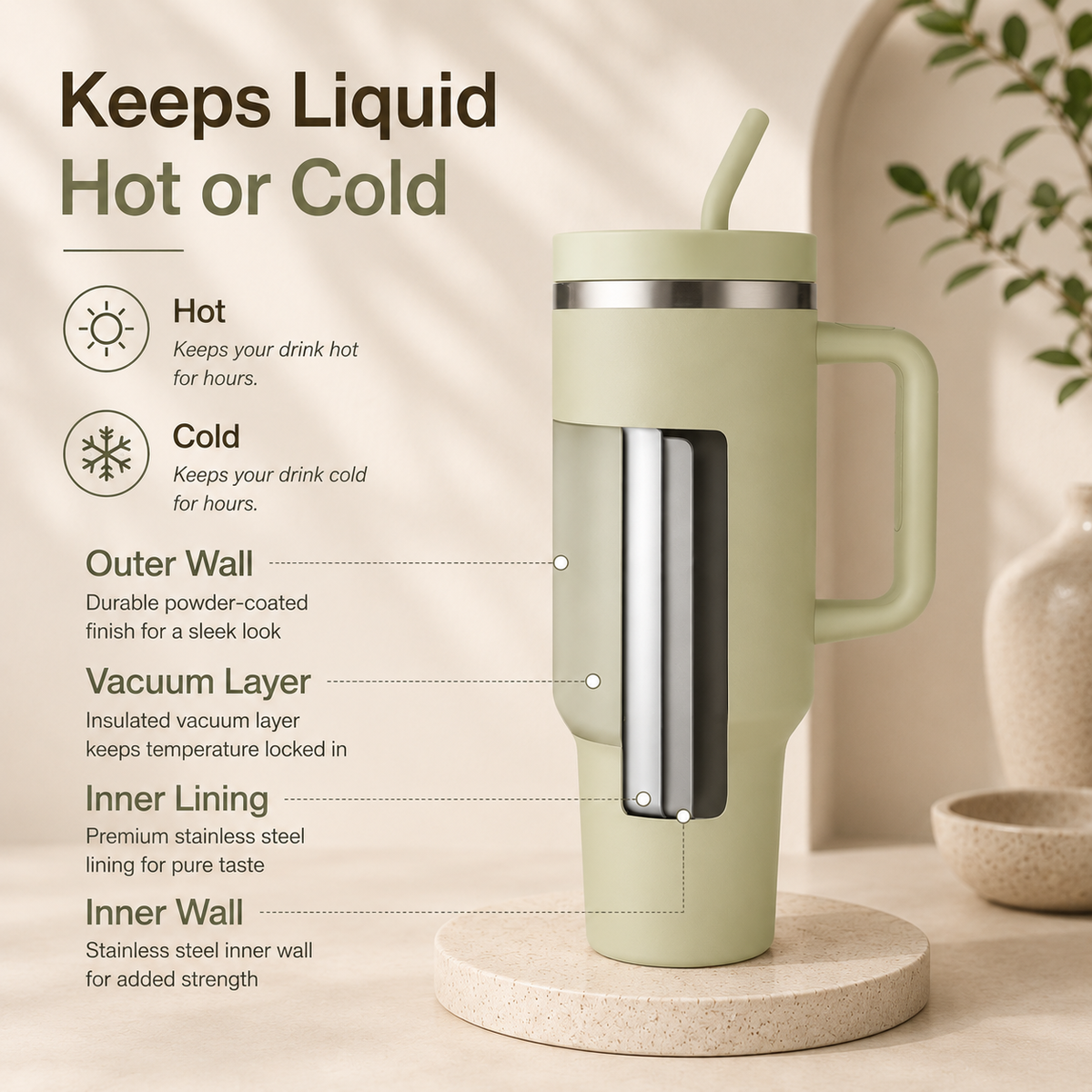 VACUUM BOTTLE BOLD 1200 SS DBN-2329 1200ML