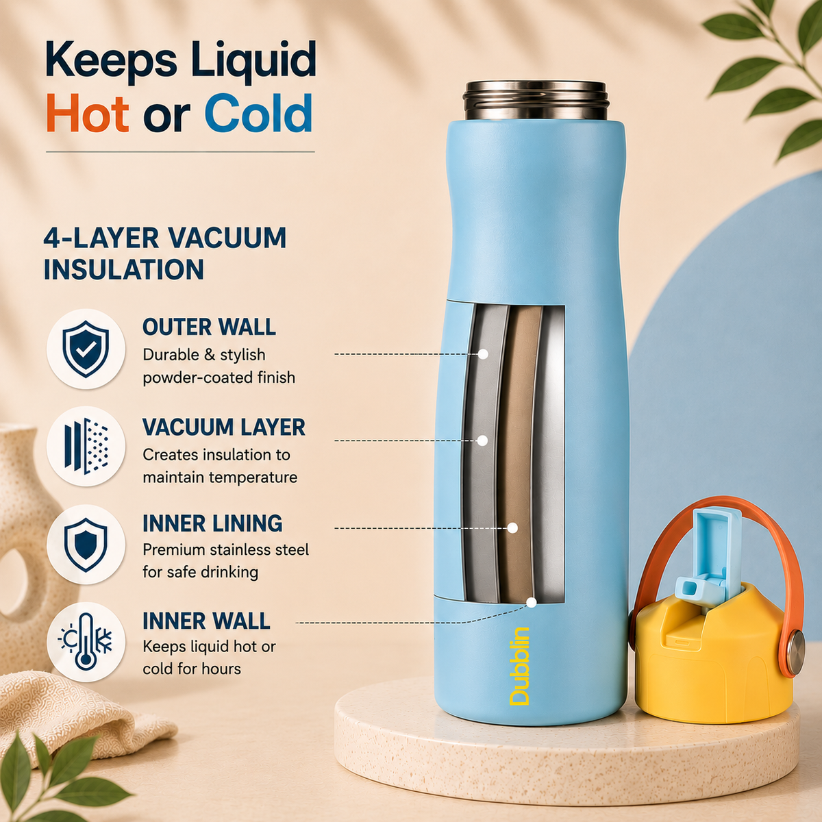 VACUUM BOTTLE FANCY 550 SS DBN-2303 550ML