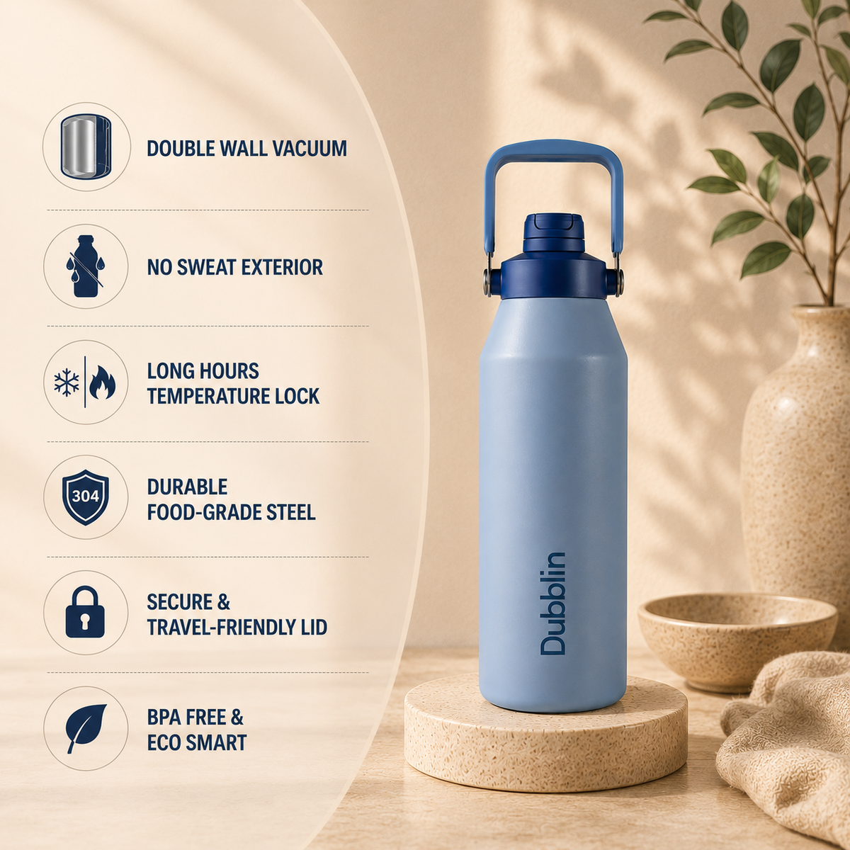 VACUUM BOTTLE DRUM 1400 DBN-2302 1400ML