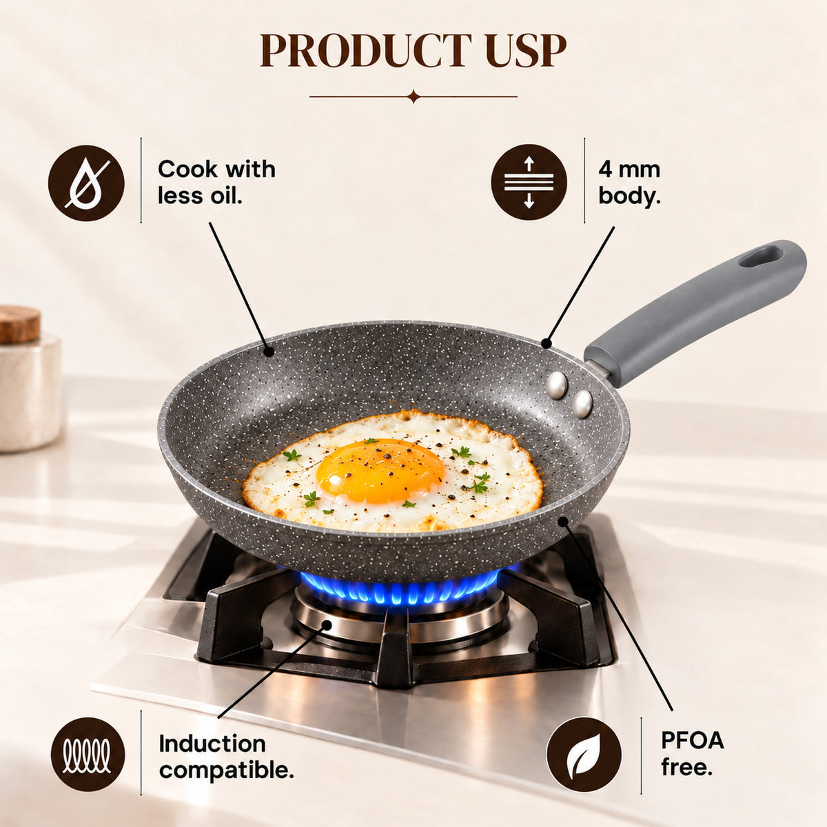 Alda Marbello Fry Pan 22cm image 4