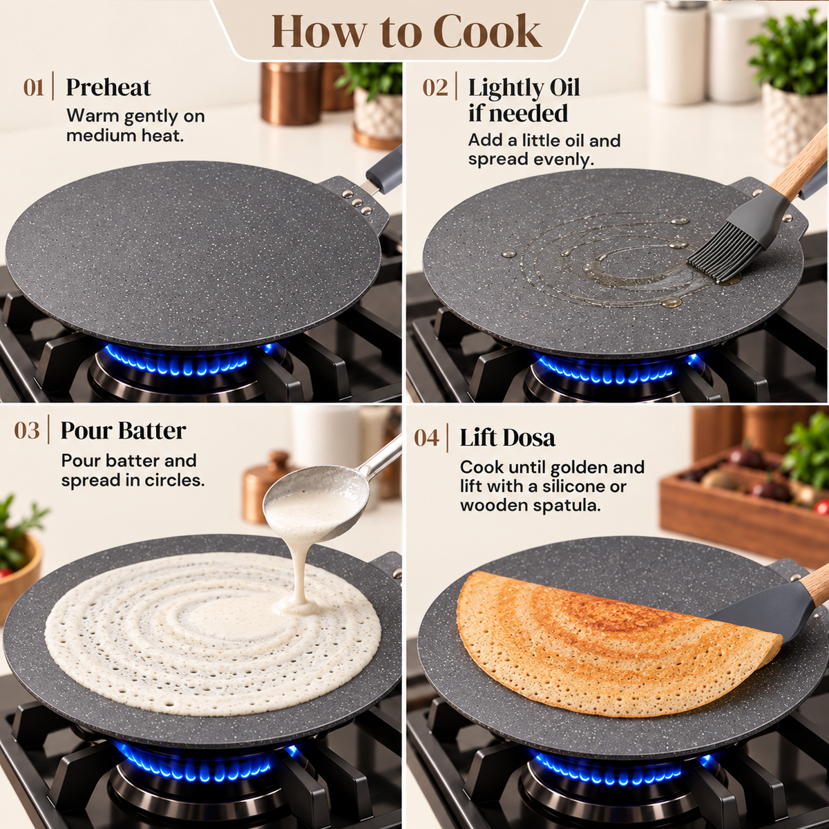 Alda Marbello Dosa Tawa 30cm image 6
