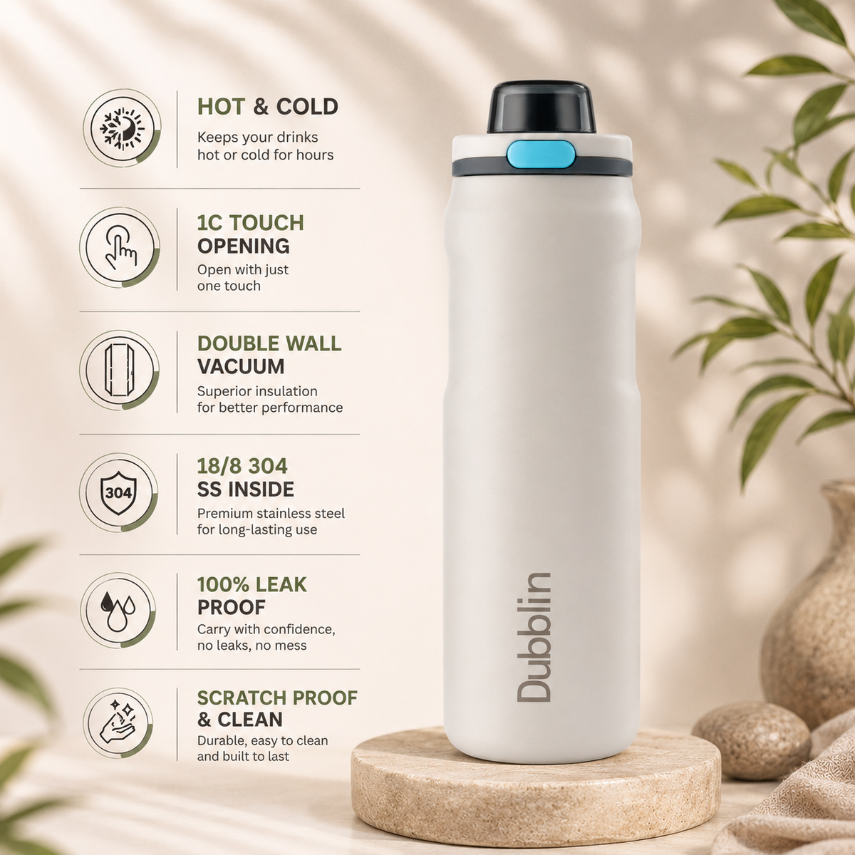 VACUUM BOTTLE MODERN 1000 DBN-2310 1000ML
