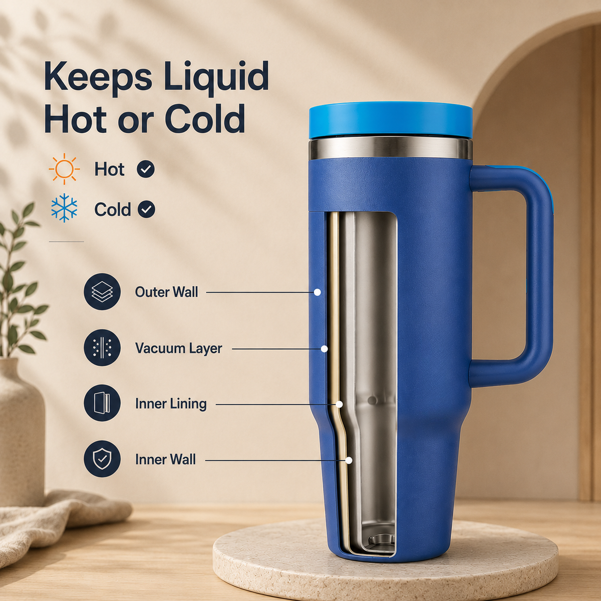 VACUUM BOTTLE BOLD 900 SS DBN-2328 900ML