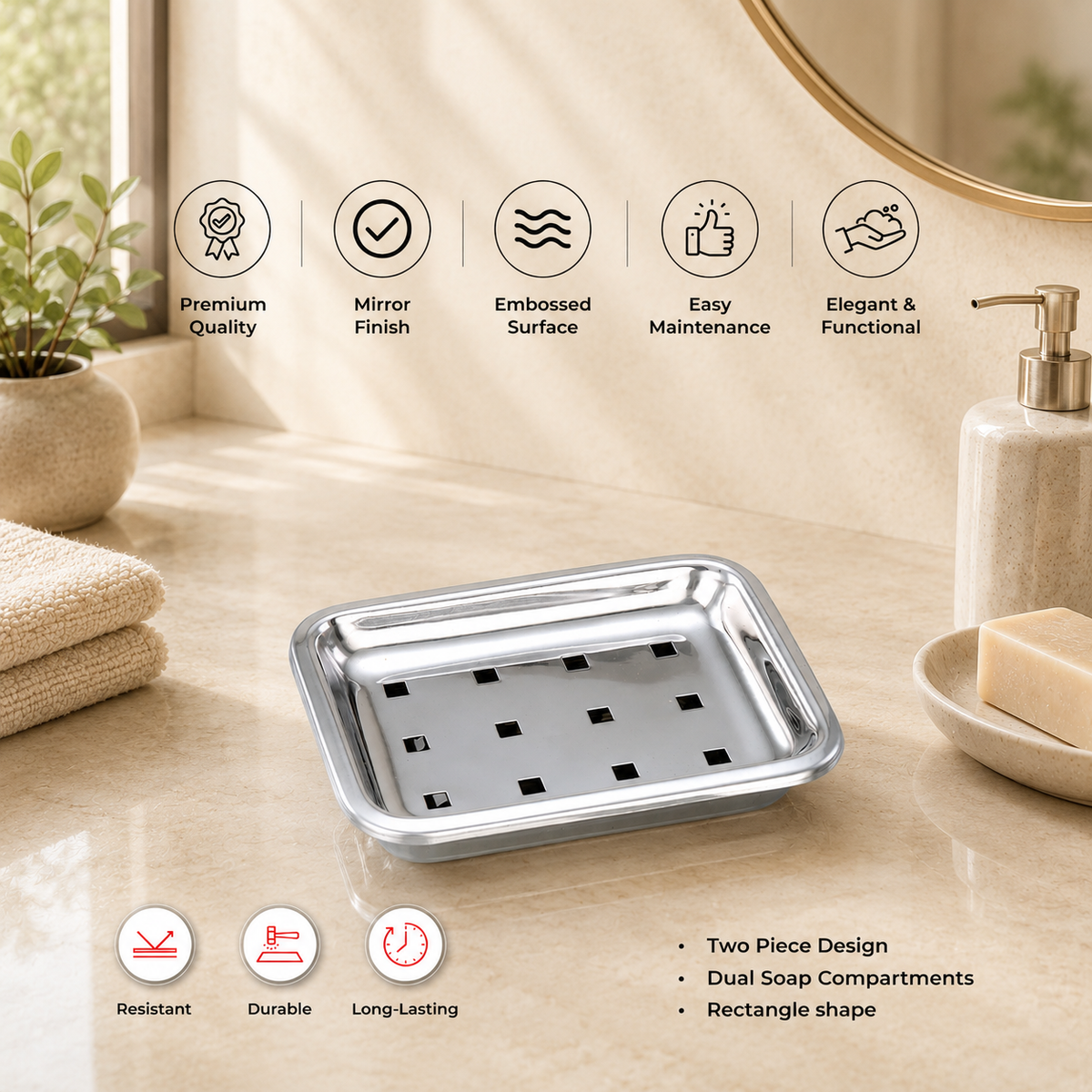 Soap Dish Rectangle SBR SS