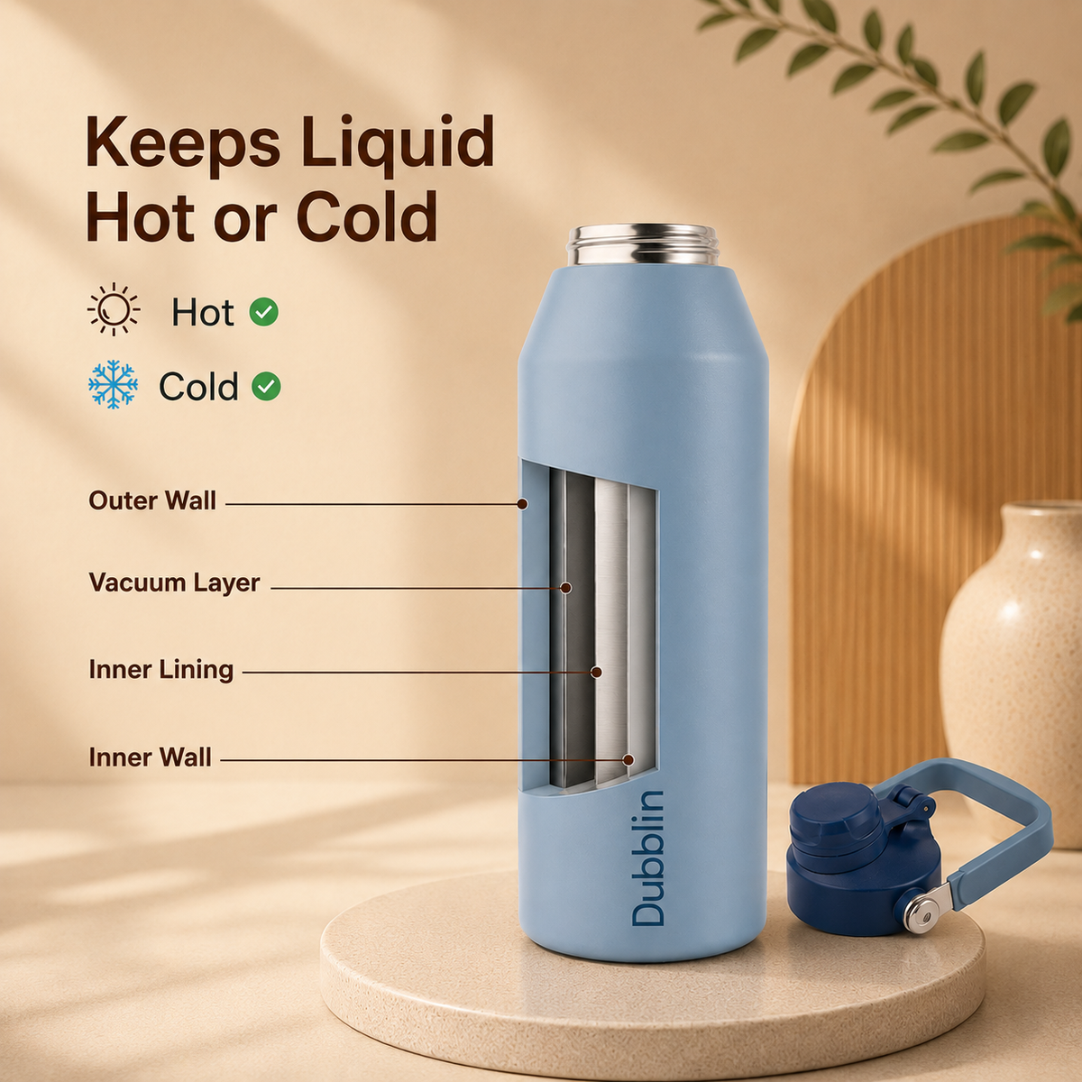 VACUUM BOTTLE DRUM 1400 DBN-2302 1400ML