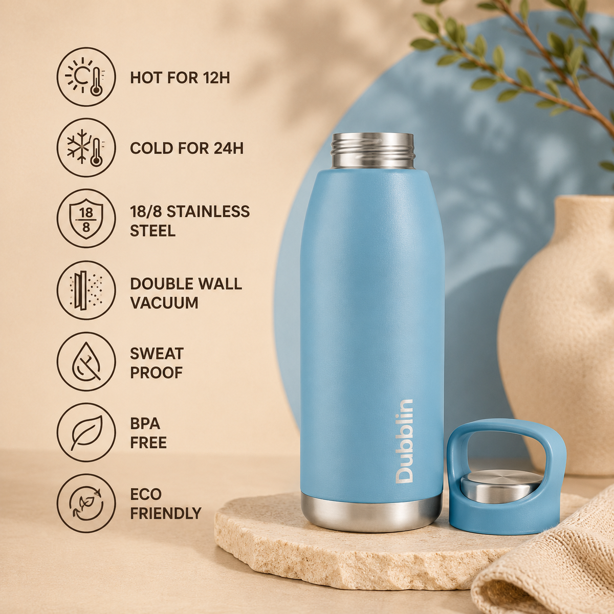 VACUUM BOTTLE HIKER 500 SS DBN-2314 500ML