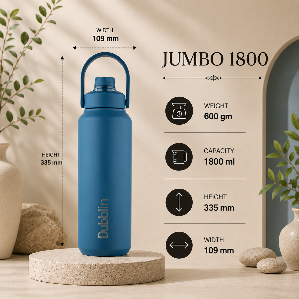 VACUUM BOTTLE JUMBO DBN-1959 1800ML