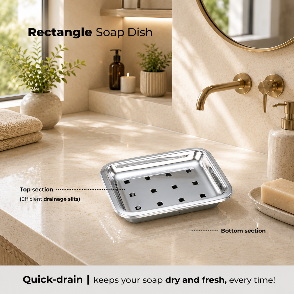 Soap Dish Rectangle SBR SS