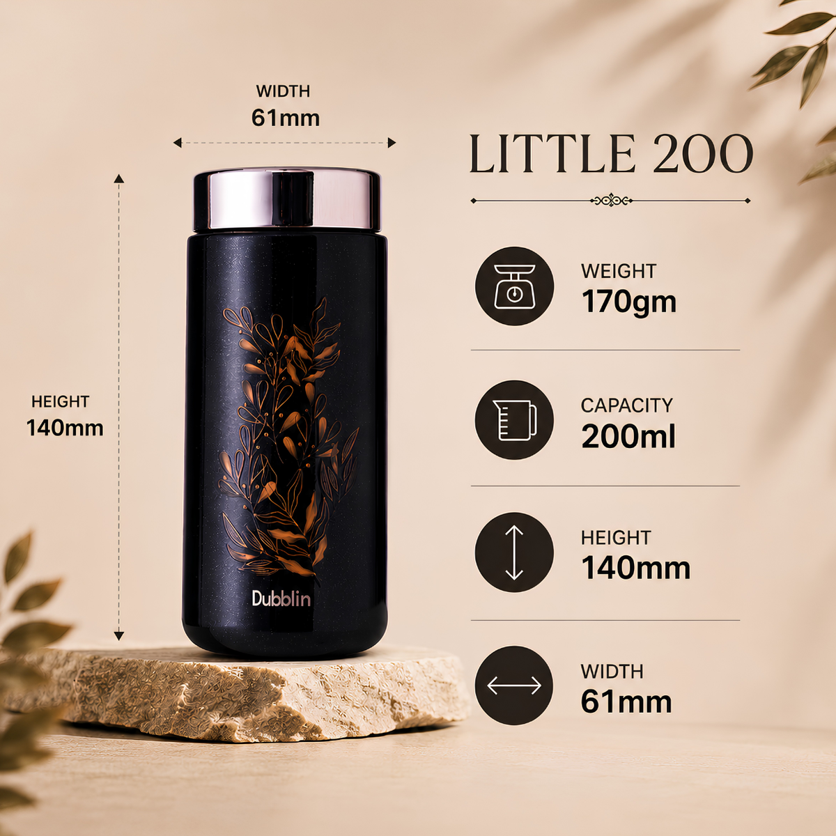 VACUUM BOTTLE LITTLE 200 SS DBN-2317 500ML