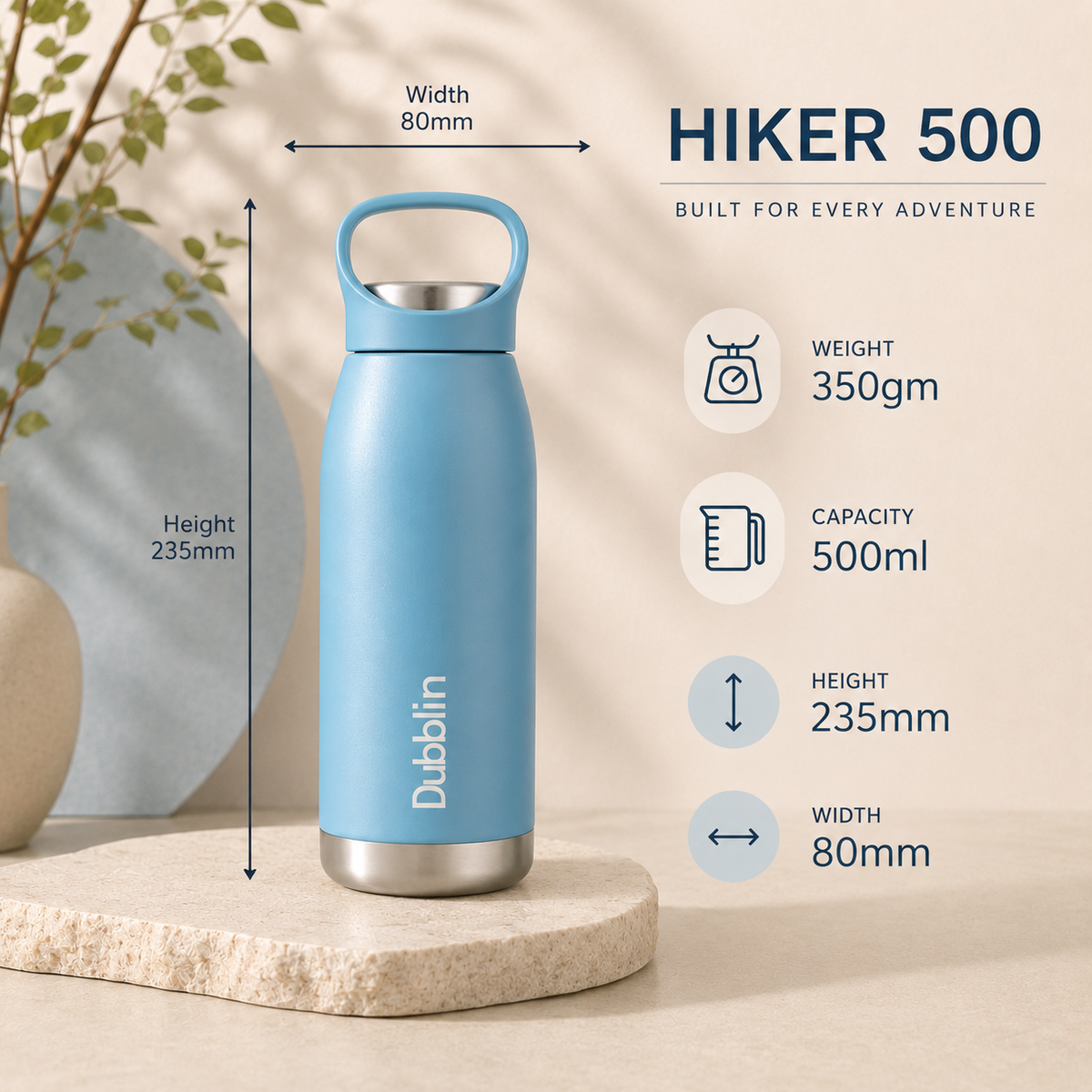 VACUUM BOTTLE HIKER 500 SS DBN-2314 500ML