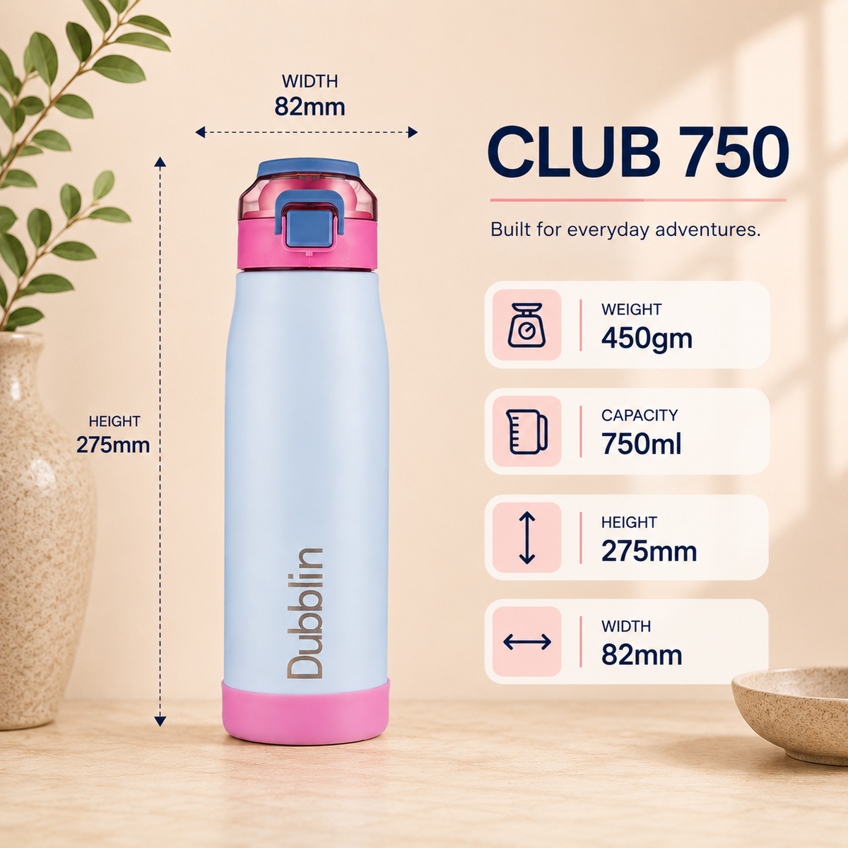 VACUUM BOTTLE CLUB 750 DBN-2338 750ML