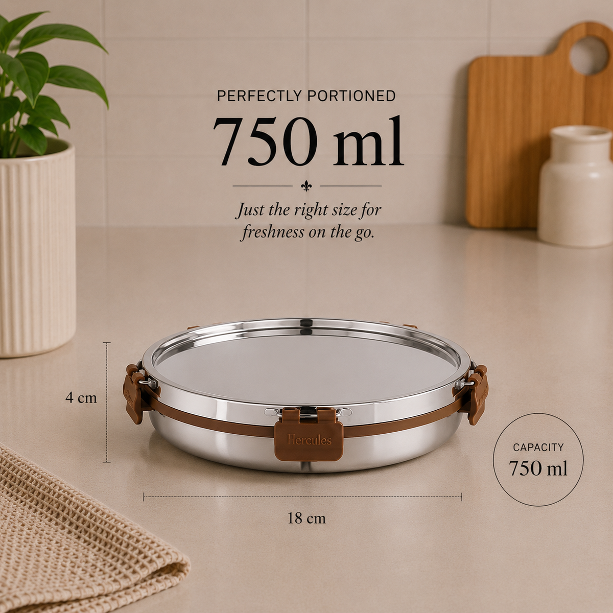 Hercules Stainless Steel Storage Container SA10500 | 750ml