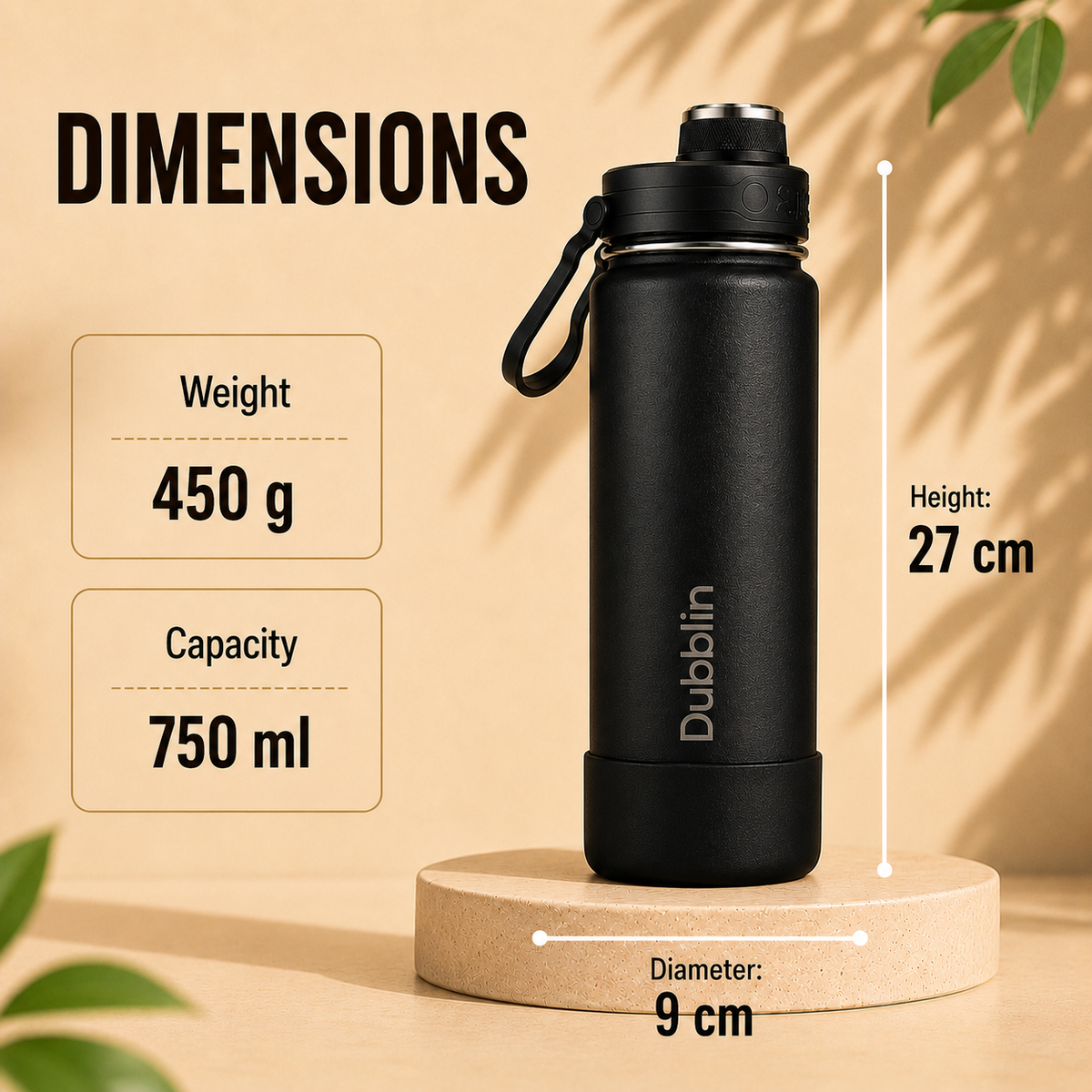 VACUUM BOTTLE SS ZOOM 750 DBN-2290 750ML
