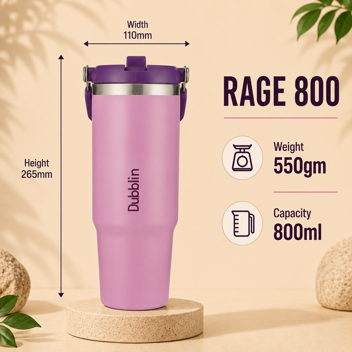 VACUUM BOTTLE RAGE 800 DBN-2326 800ML