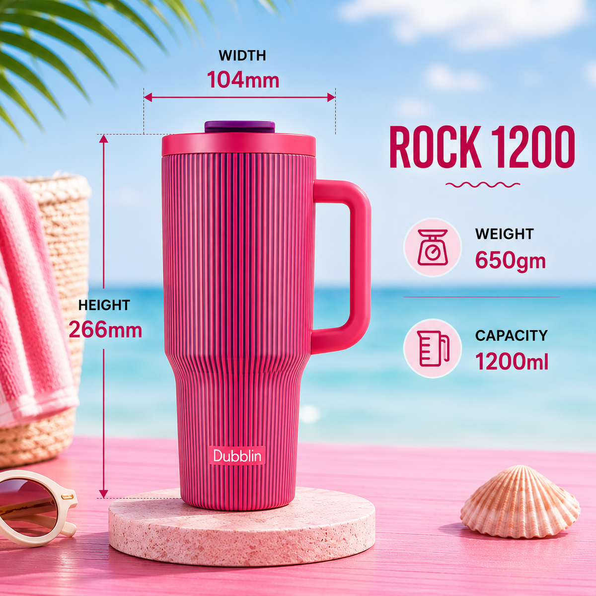 VACUUM BOTTLE ROCK ON 1200 DBN-2331 1200ML