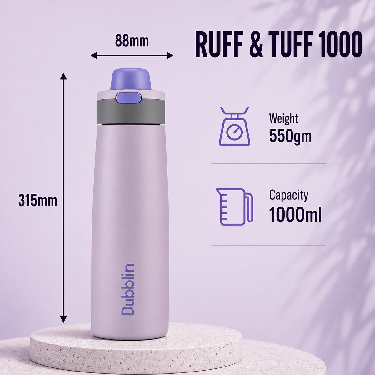 VACUUM BOTTLE RUFF AND TUFF 1000 SS DBN-2313 1000ML