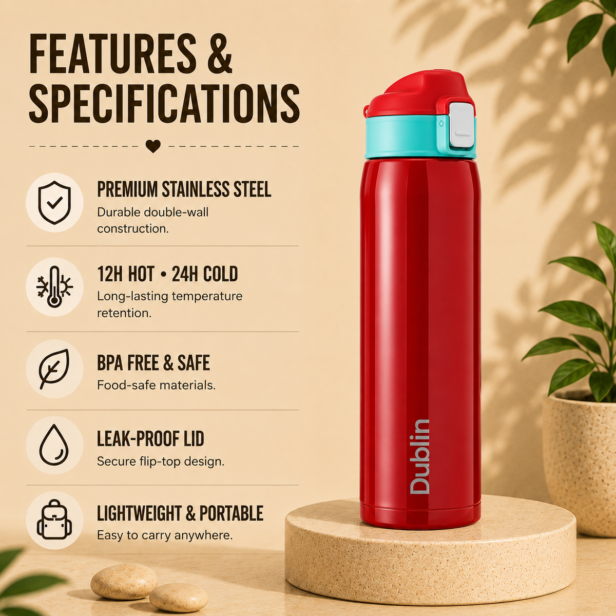 VACUUM BOTTLE SS SHADE 750 DBN-2294 750ML