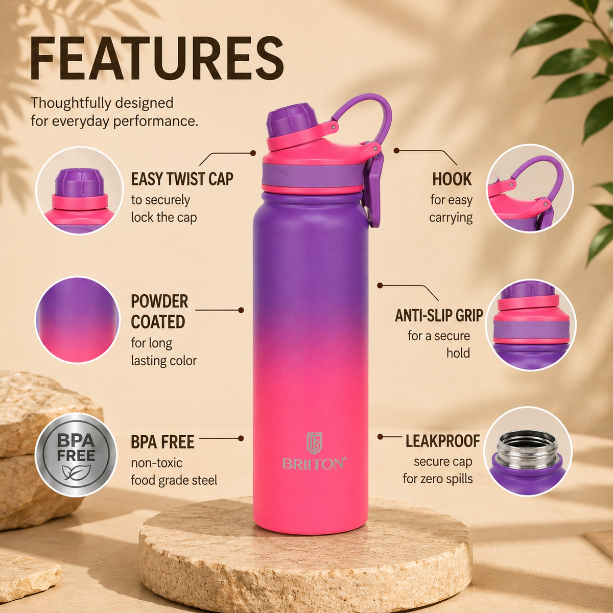 VACCUUM BOTTLE GALAXY BTT9945 800ML