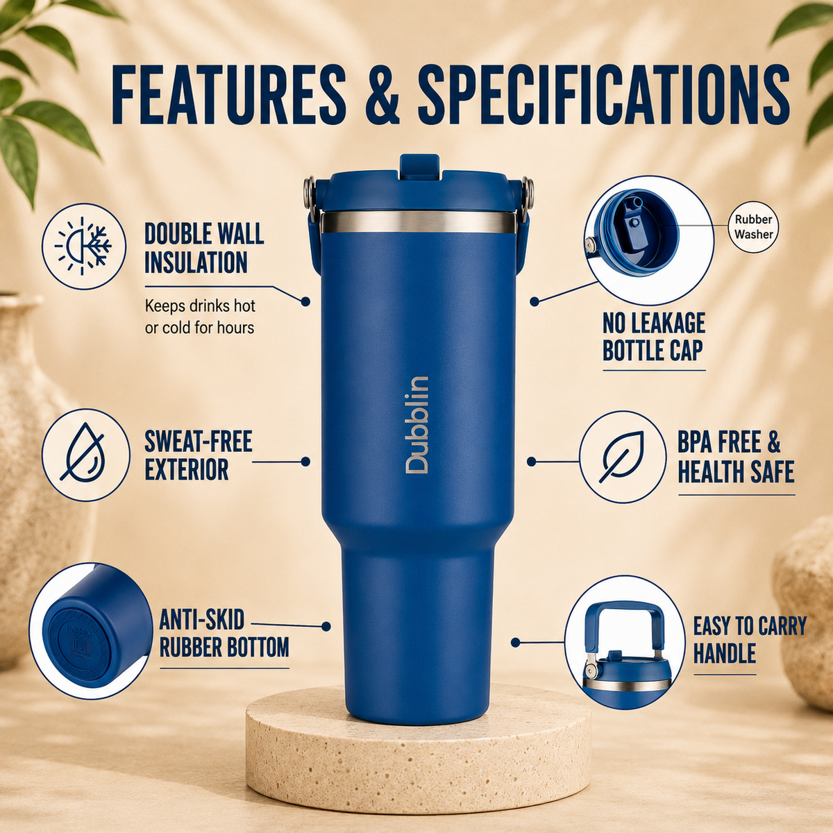 VACUUM BOTTLE RAGE 1200 SS DBN-2327 1200ML