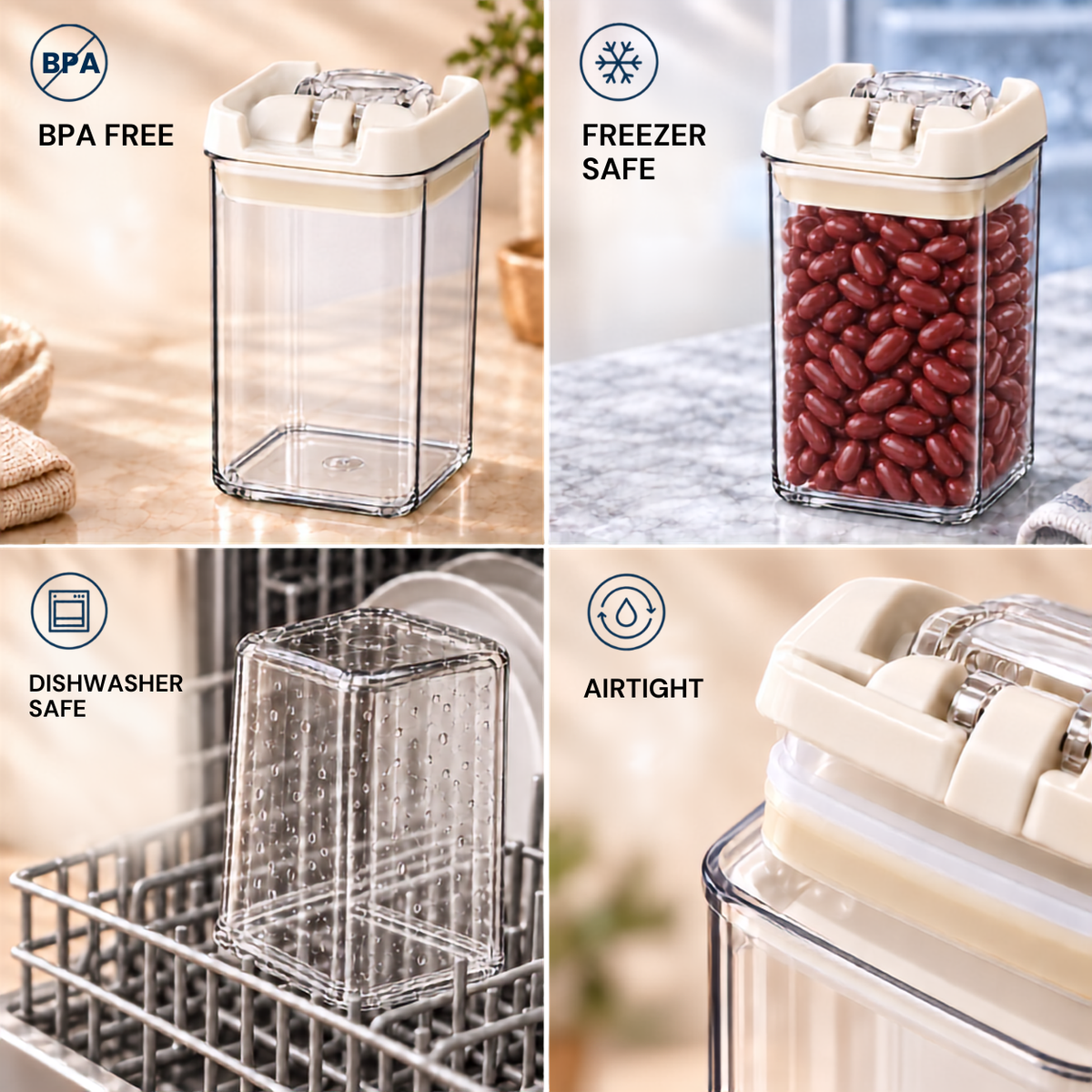 Felli NLQ305A white-lid storage container — Features