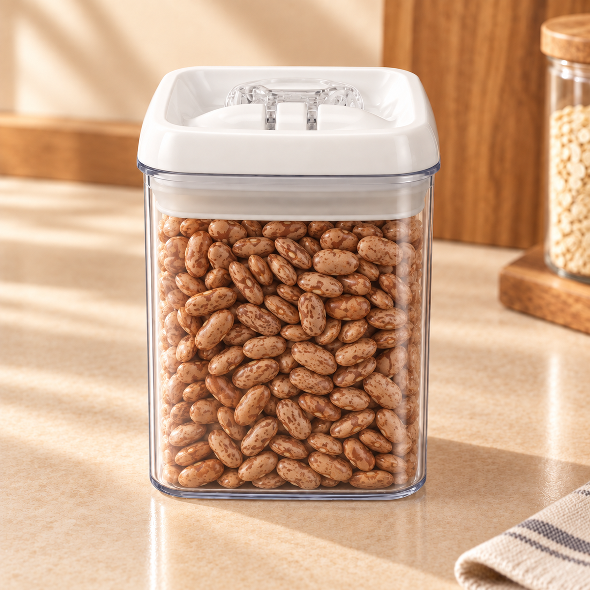 Felli NLQ406A white-lid storage container — Filled or in-use product