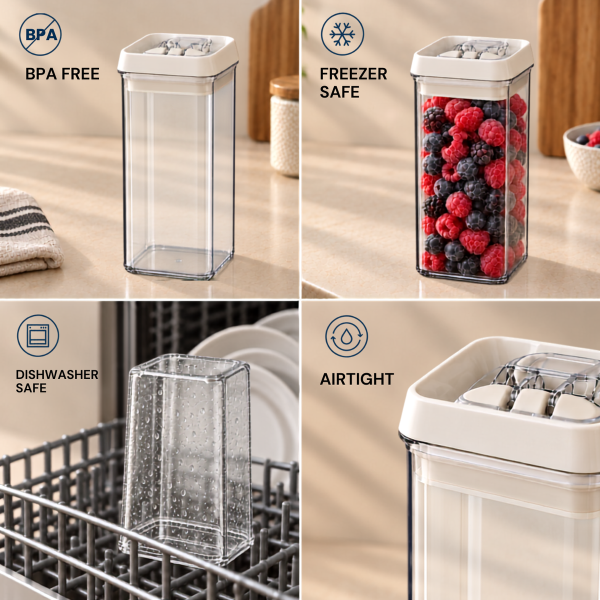 Felli NLQ408A white-lid storage container — Features