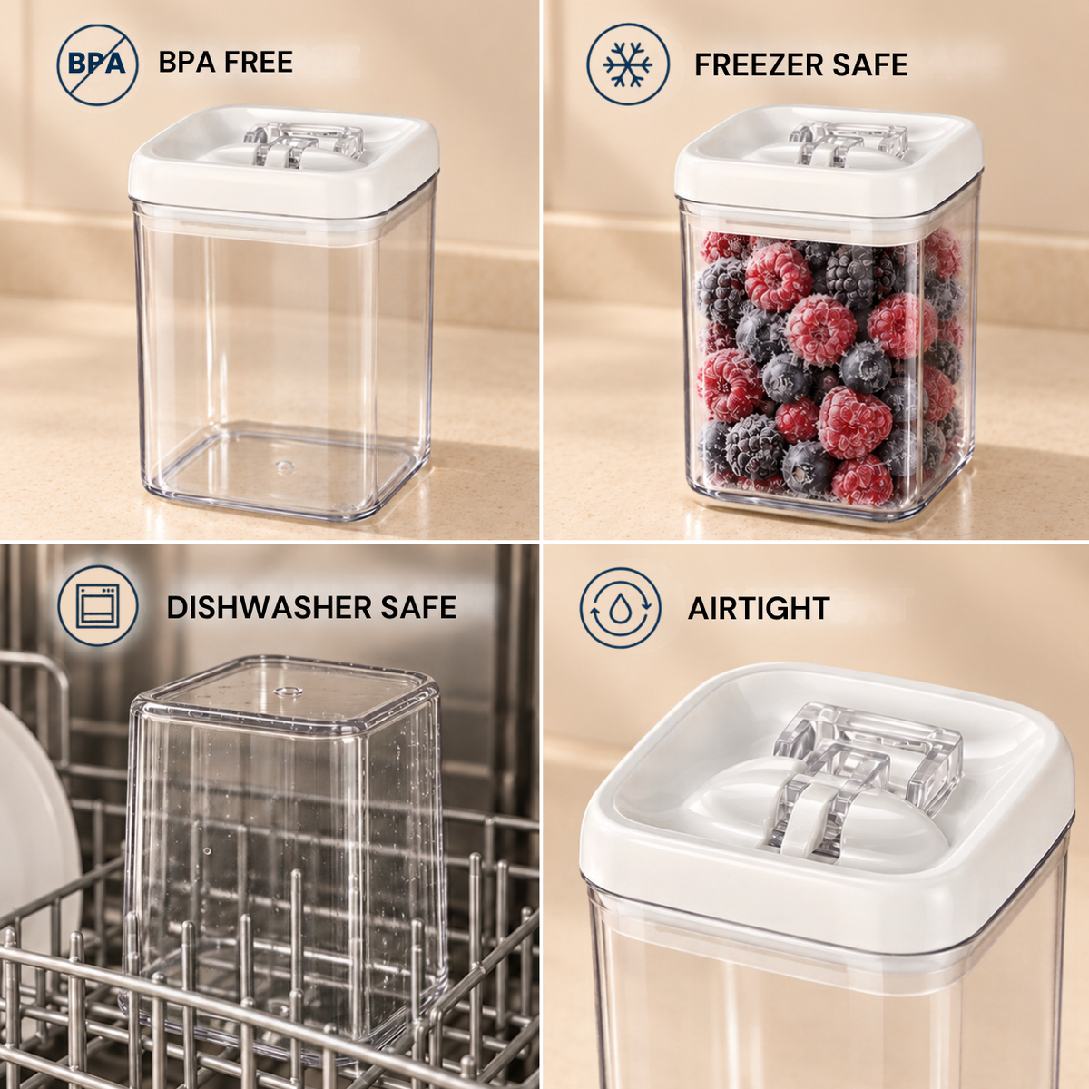 Felli NLQ507A white-lid storage container — Features