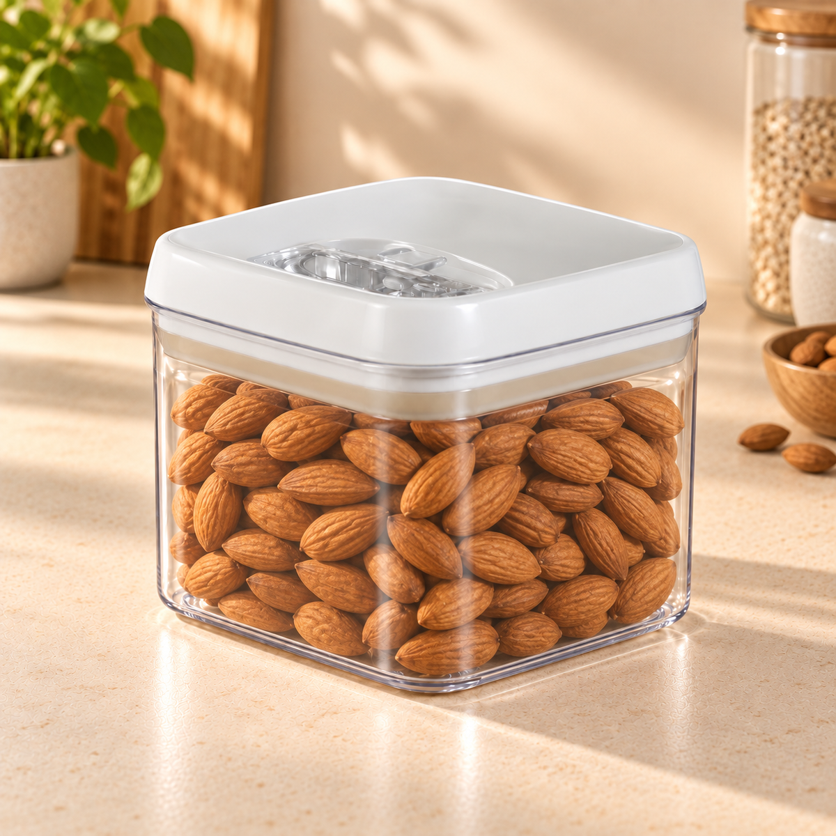 Felli NLQ605A white-lid storage container — Filled or in-use product