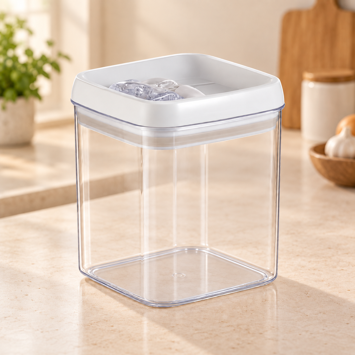 Felli NLQ607A white-lid storage container — Empty product