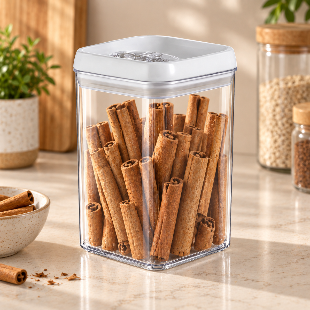 Felli NLQ609A white-lid storage container — Filled or in-use product