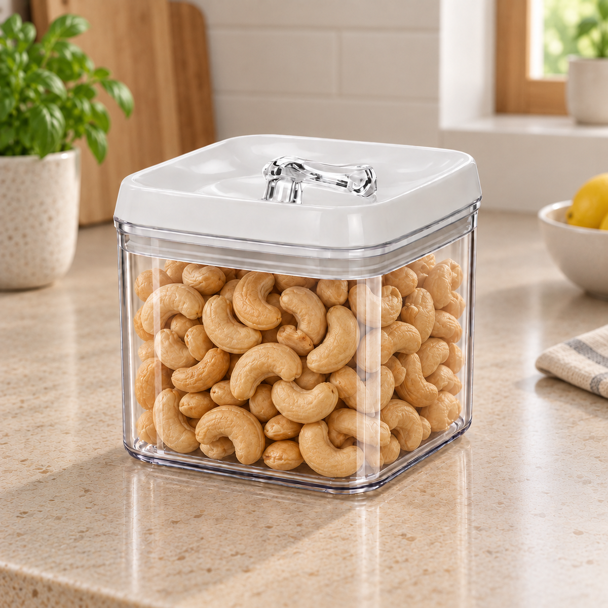 Felli NLQ707A white-lid storage container — Filled or in-use product