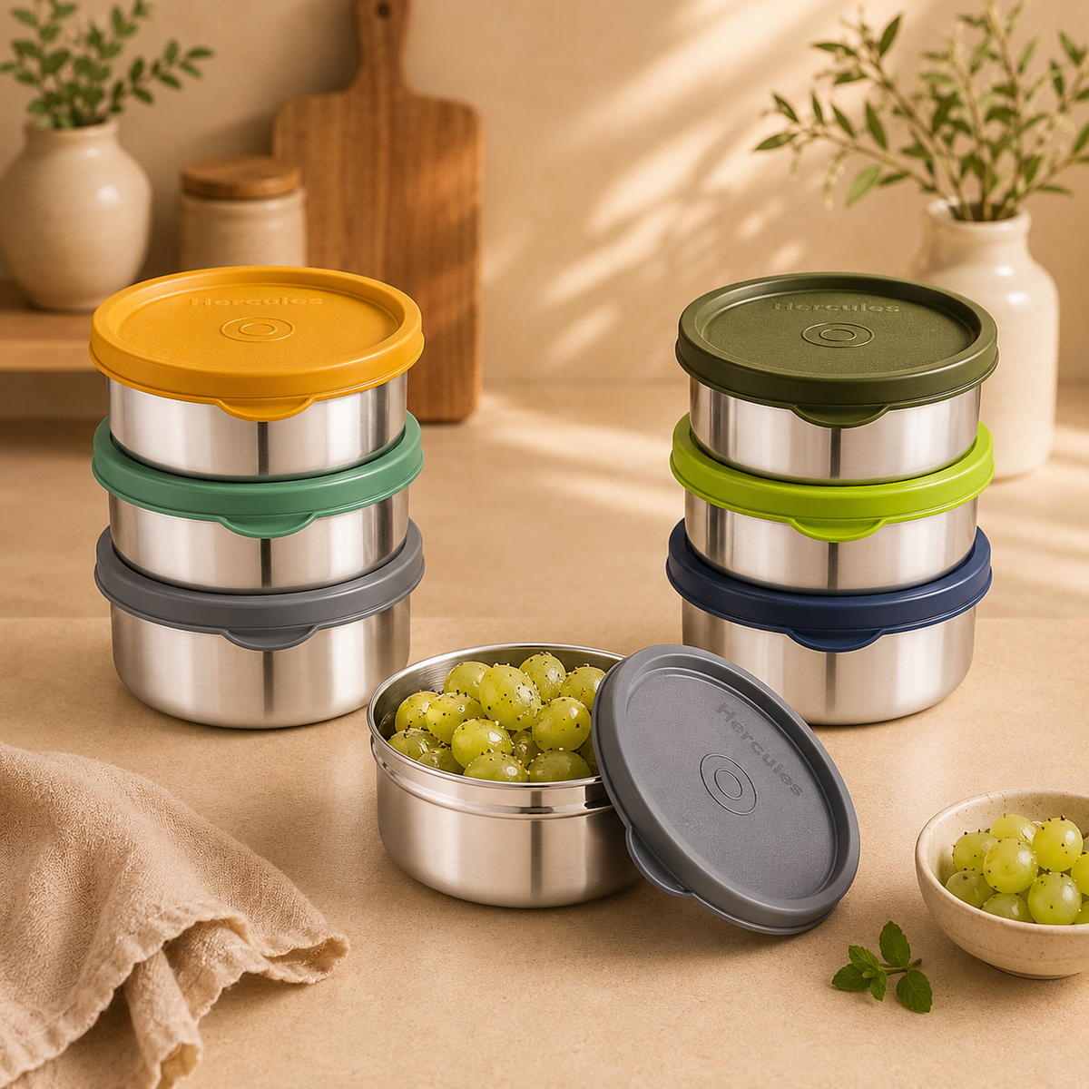 Hercules Stainless Steel Storage Container AL13301 | 370ml