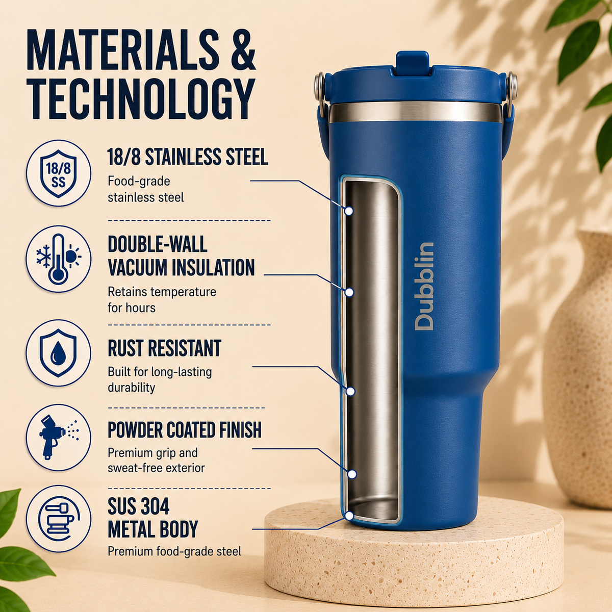 VACUUM BOTTLE RAGE 1200 SS DBN-2327 1200ML