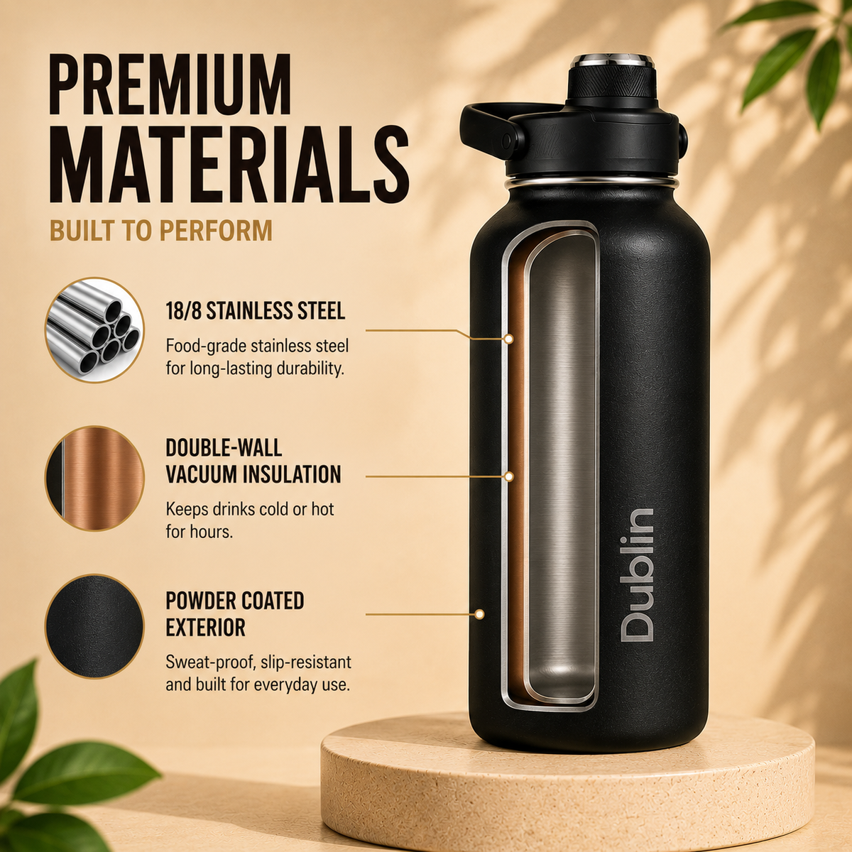 VACUUM BOTTLE SS ZOOM 1200 DBN-2037 1200