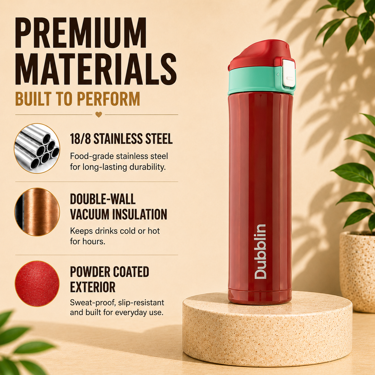 VACUUM BOTTLE SS SHADE 500 DBN 1684