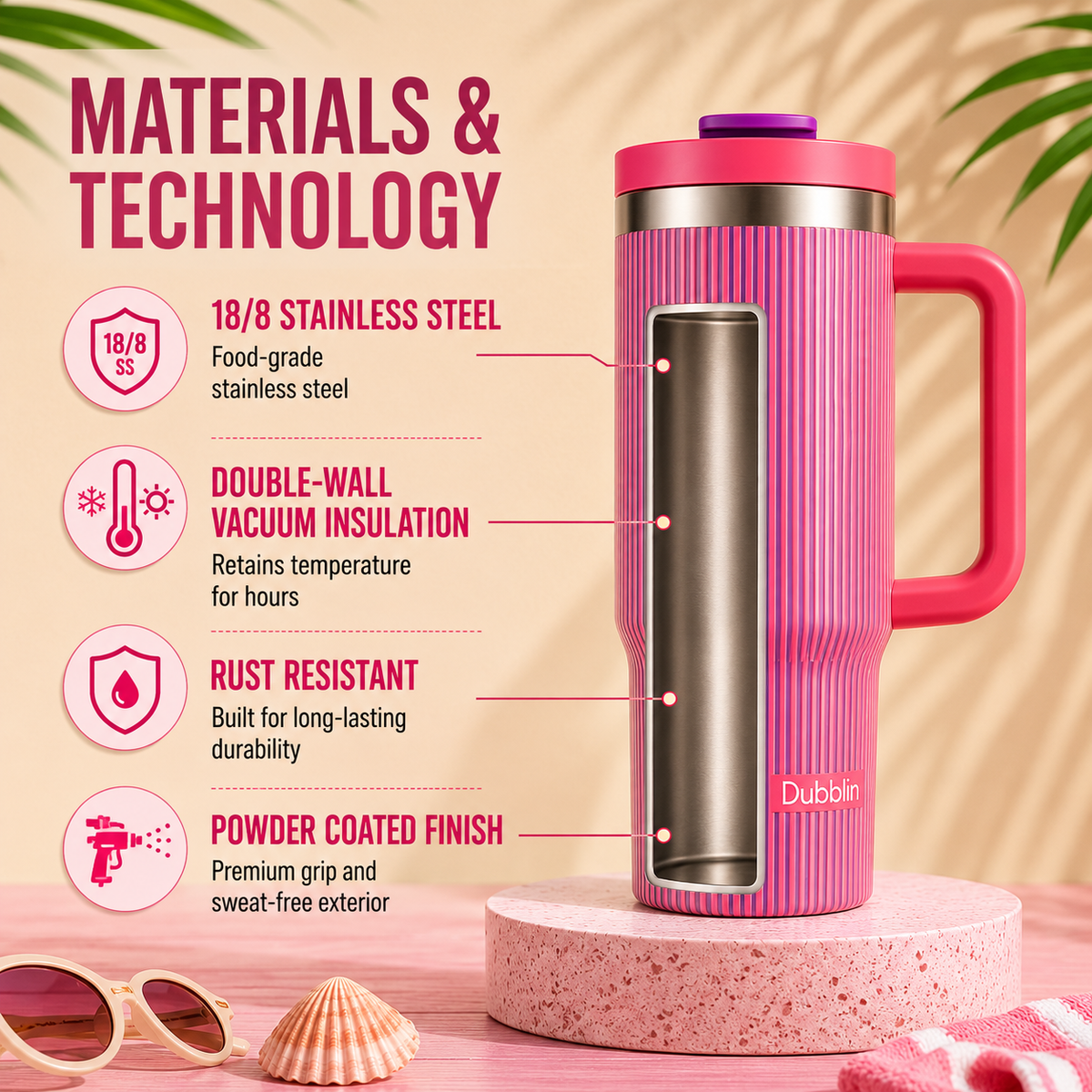 VACUUM BOTTLE ROCK ON 1200 DBN-2331 1200ML