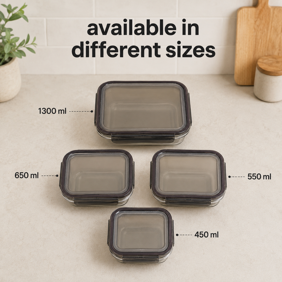 MICROSAFE FOOD CONTAINER F2O RECTANGLE 550ML