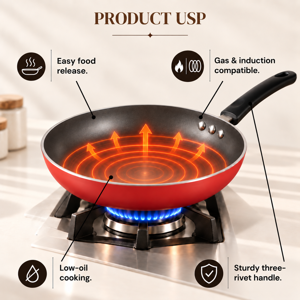 FRY PAN INDUCTION IZFP22 22CM
