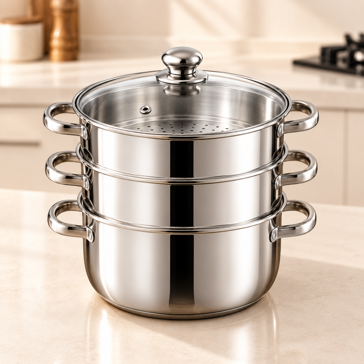 STEAMER 3 TIER 18CM