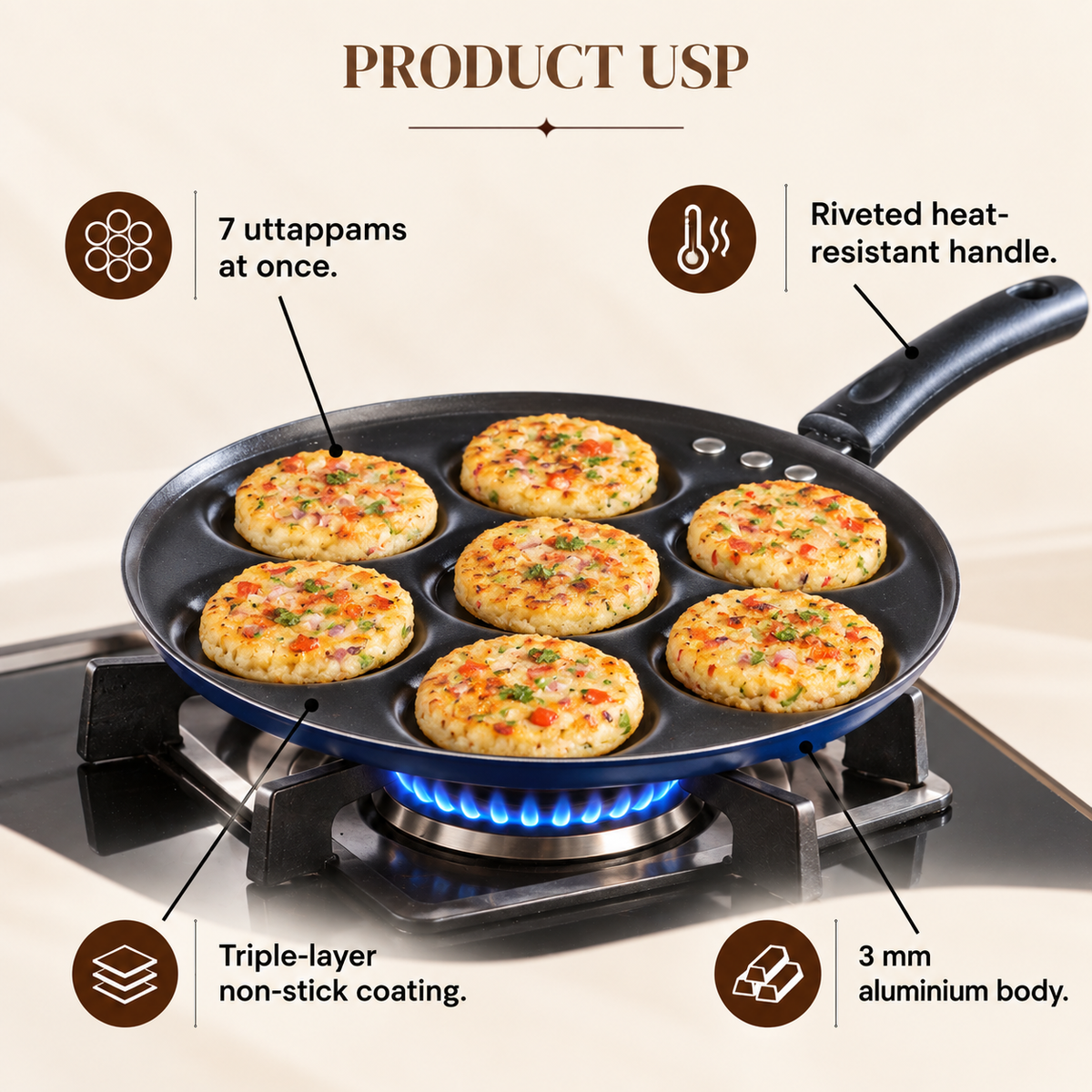 UTTAPPAM PAN MINI ZMUP