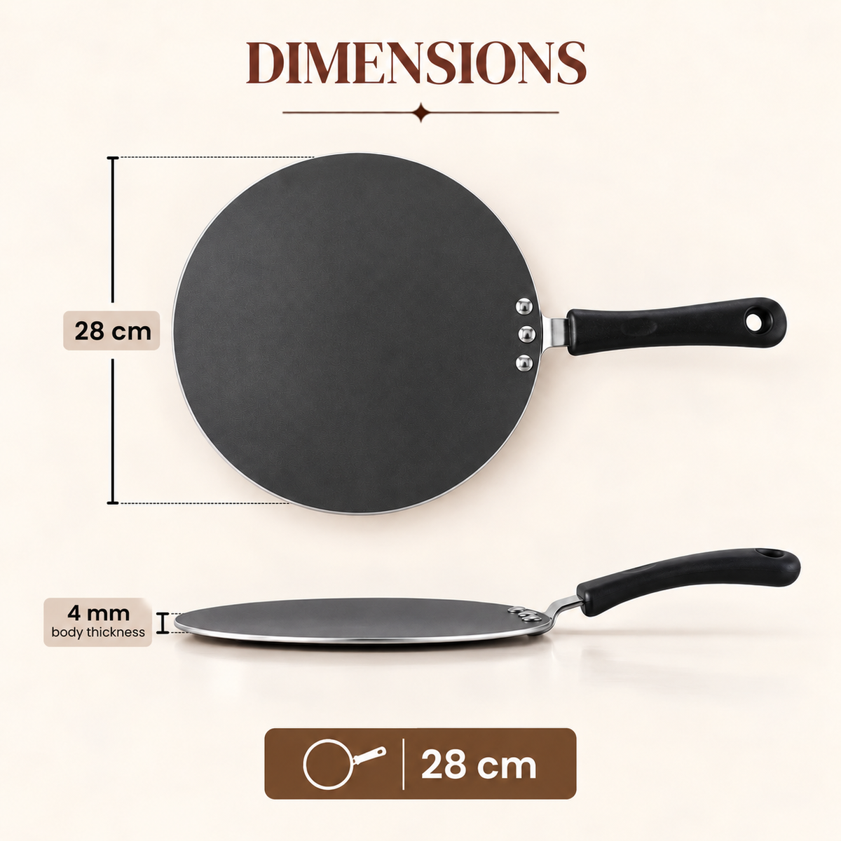 MULTI TAWA FLAT ZEST ZFMT28 28CM 4MM