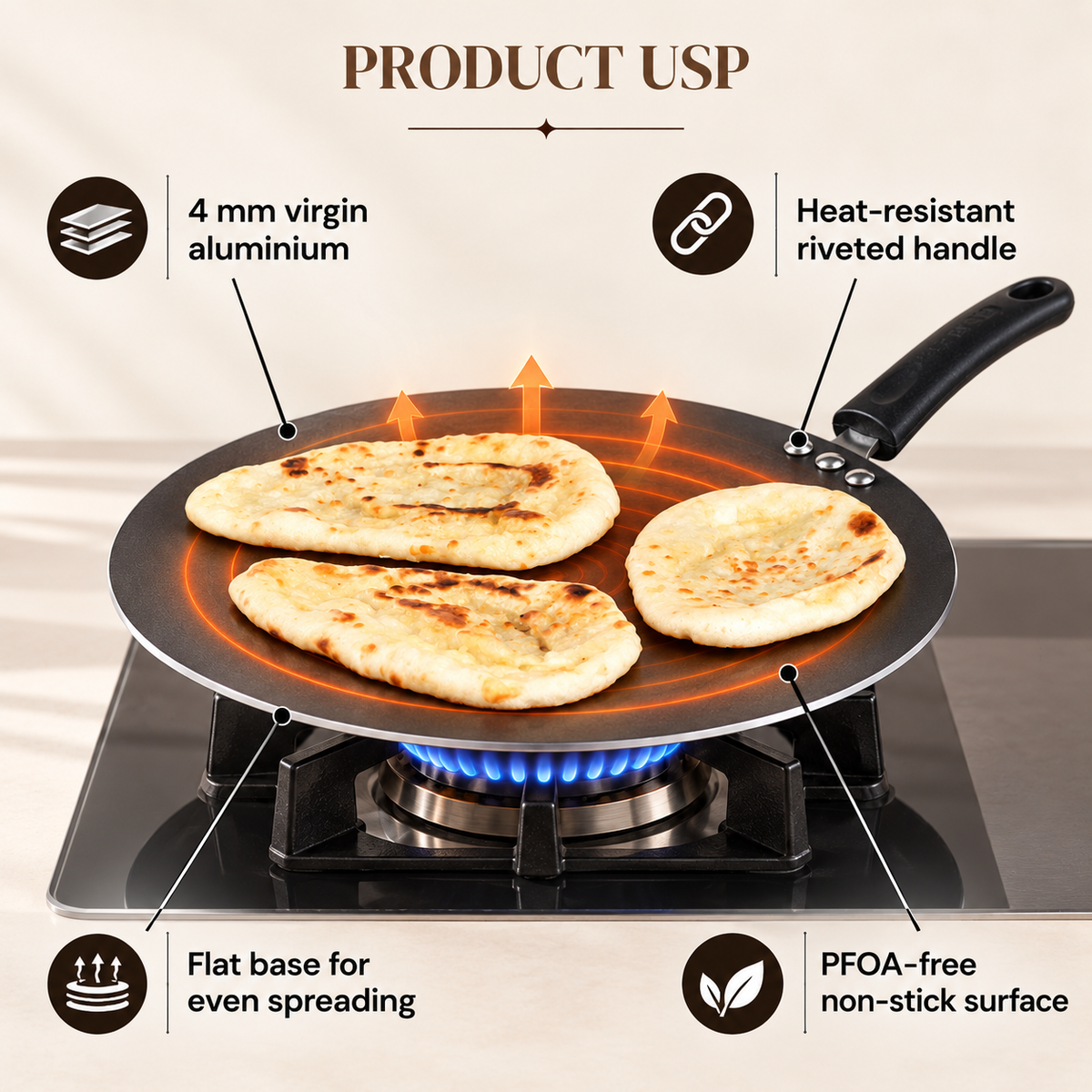 MULTI TAWA FLAT ZEST ZFMT28 28CM 4MM